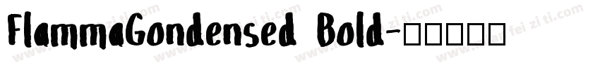 FlammaGondensed Bold字体转换